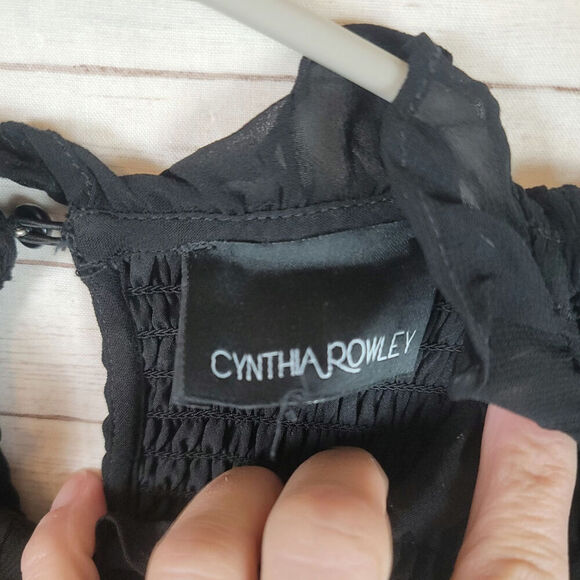 CYNTHIA ROWLEY APRIL DRESS IN BLACK, SZ SMALL - Picture 5 of 16